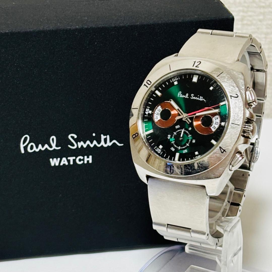 【入手困難】ポールスミス ディスクアイズ グリーン 動作良好 腕時計 y2k