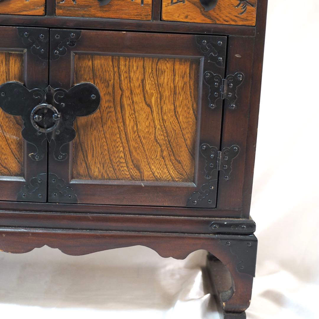 李朝 薬箪笥 ヤクジャン アンティーク 引き出し 戸棚 レトロ 木製