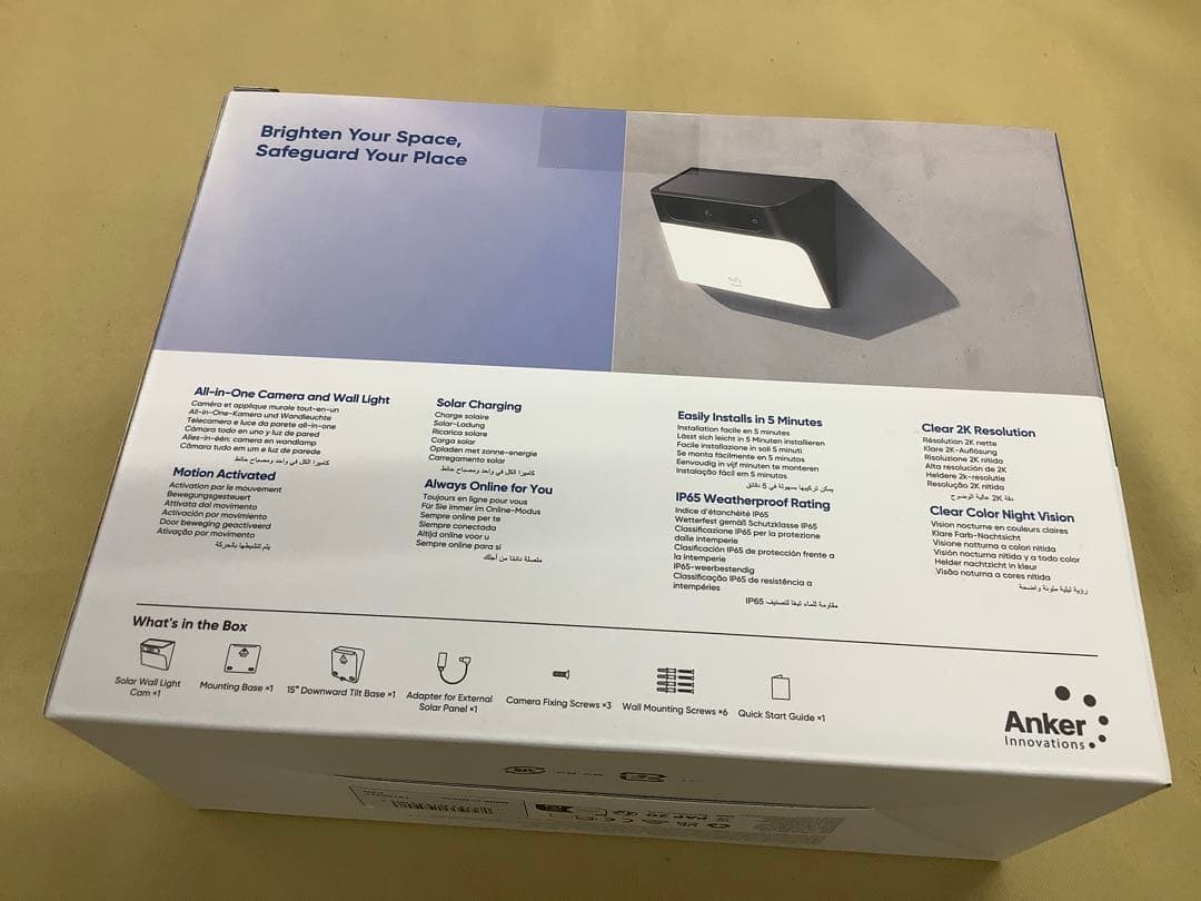 Eufy Solar Wall Light Cam S120 屋外防犯カメラ