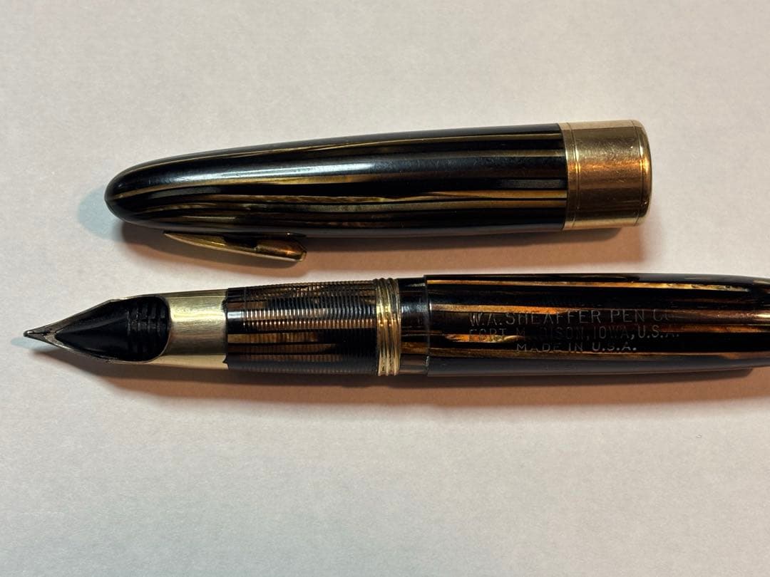 貴重1940年代 Golden Brown Sheaffer ヴィンテージ万年筆
