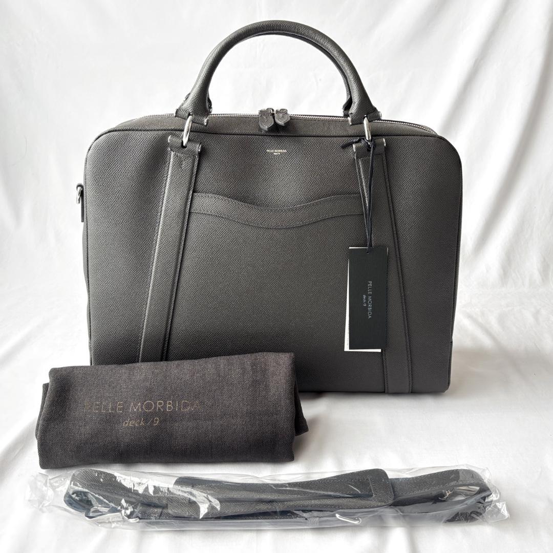 未使用 ペッレモルビダ deck/9 ブリーフ 2way ビジネスバッグ グレー