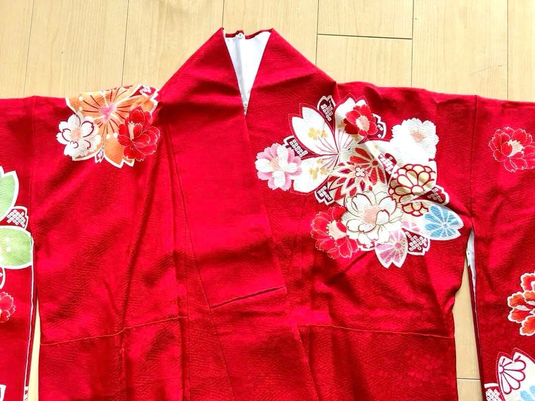 お値下げ⭐︎振袖フルセット　赤　身長149cm仕立て