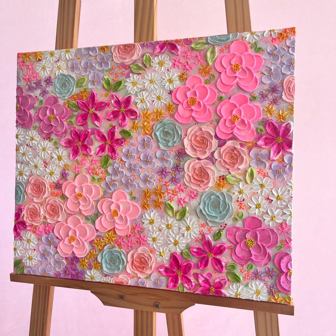 テクスチャーアート　ボタニカル フラワーアート 花図鑑 フランフラン