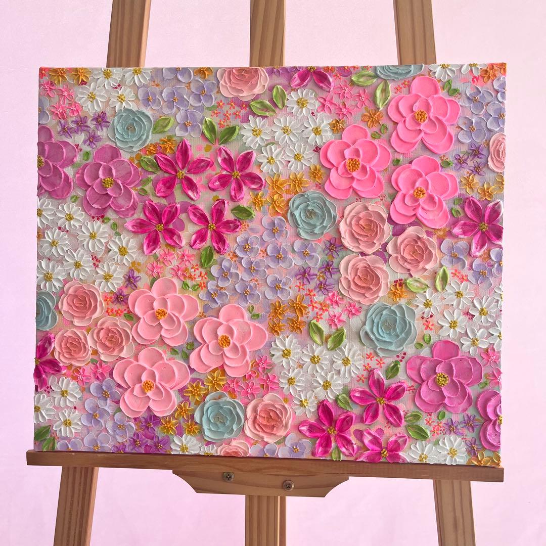 テクスチャーアート　ボタニカル フラワーアート 花図鑑 フランフラン