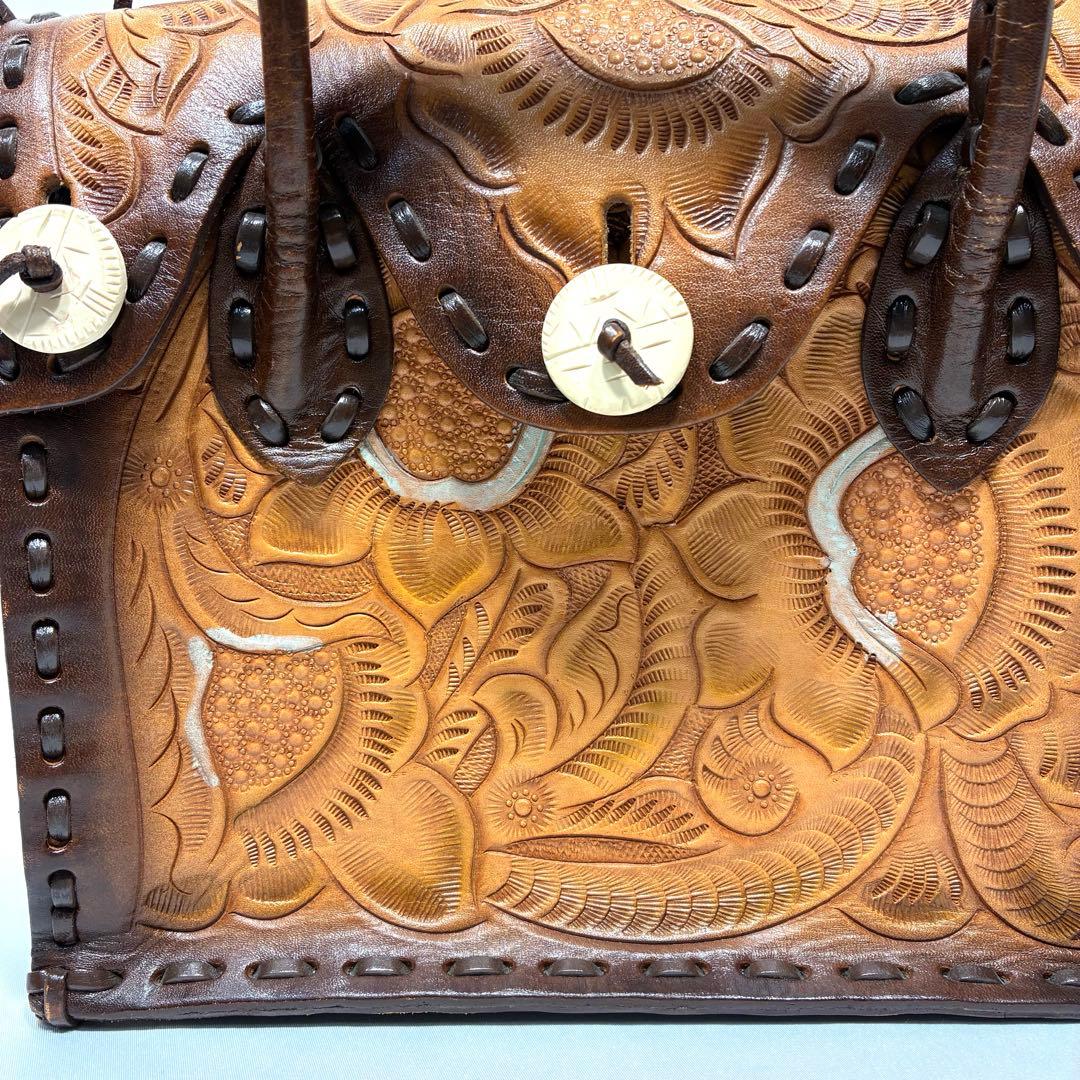 Carving tribes Maestra S ハンドバッグ ブラウン レザー