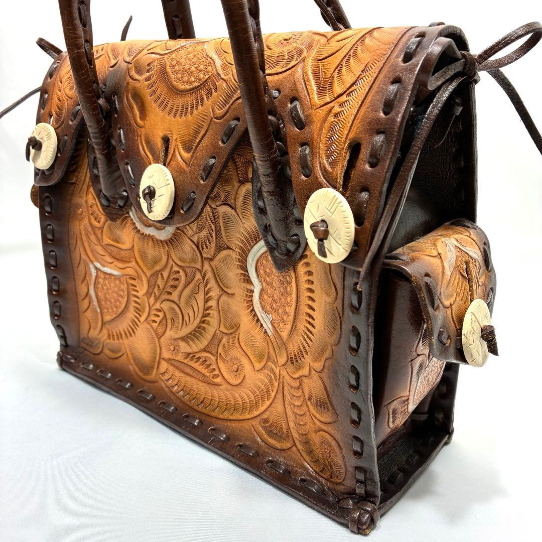 Carving tribes Maestra S ハンドバッグ ブラウン レザー