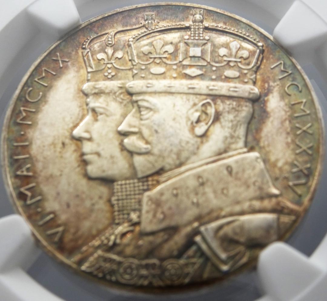 【コロネーション】イギリス　ジョージ5世　アンティーク　古銭 シルバー