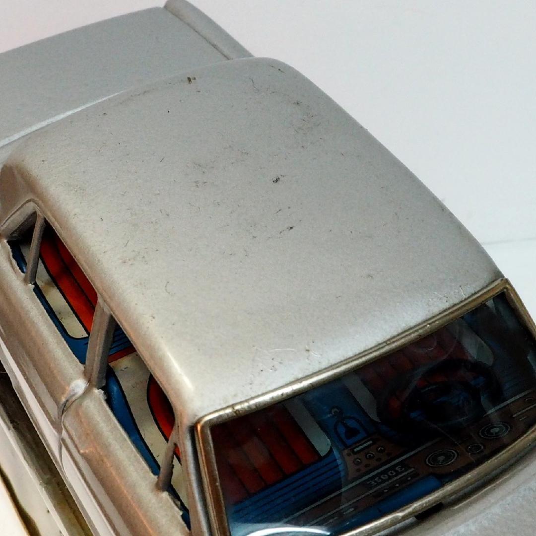 旧バンダイ【 メルセデス ベンツ250 銀色】tin toy car ブリキ箱付