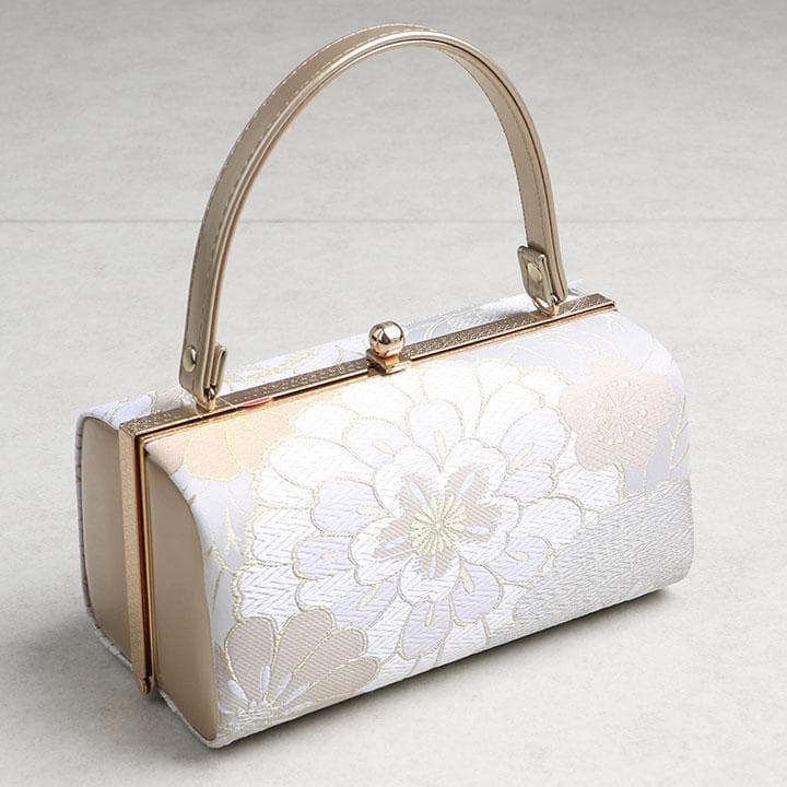 【新品】草履バッグセット　フォーマル用 草花柄　草履:24cm 03032