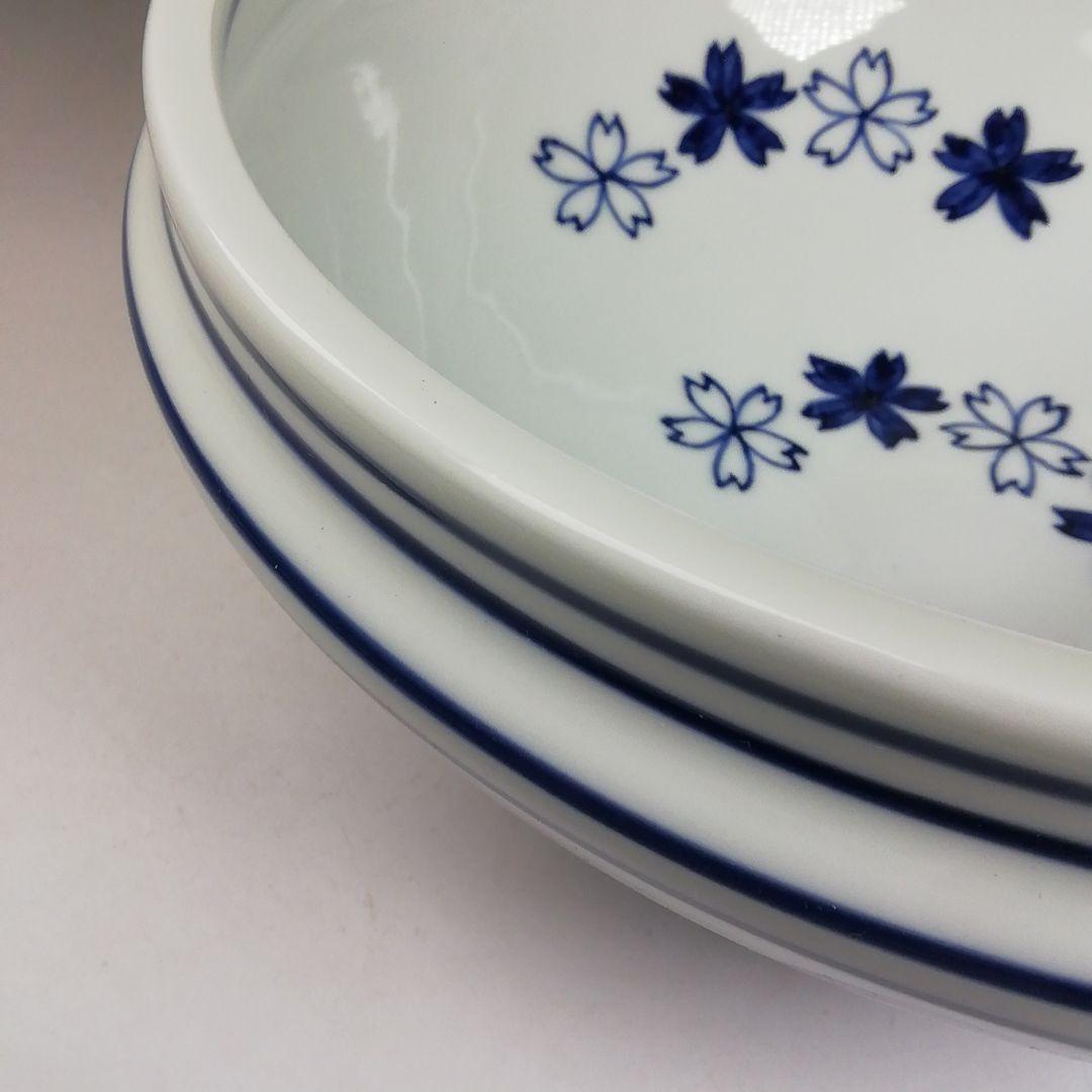 Ｗ３２　水指　『染付　桜川』『押小路窯　庄左ェ門』　共箱　茶道具