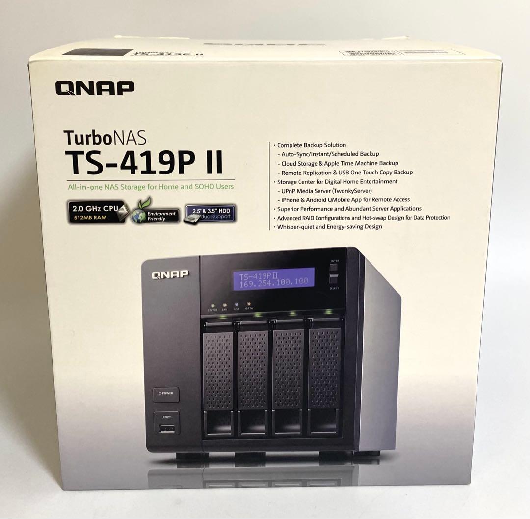 美品 QNAP キューナップ TS-419P II NAS サーバー HDD