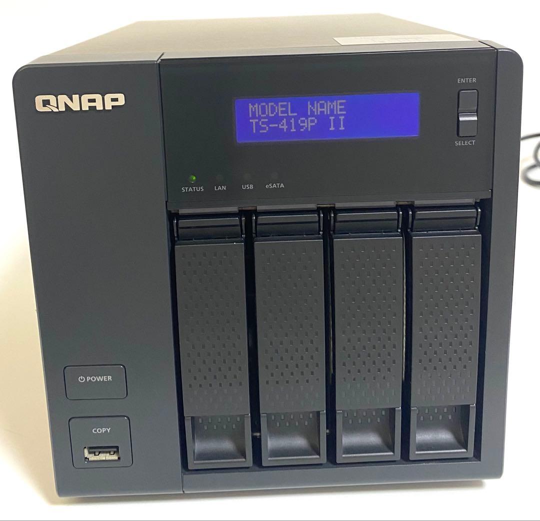 美品 QNAP キューナップ TS-419P II NAS サーバー HDD