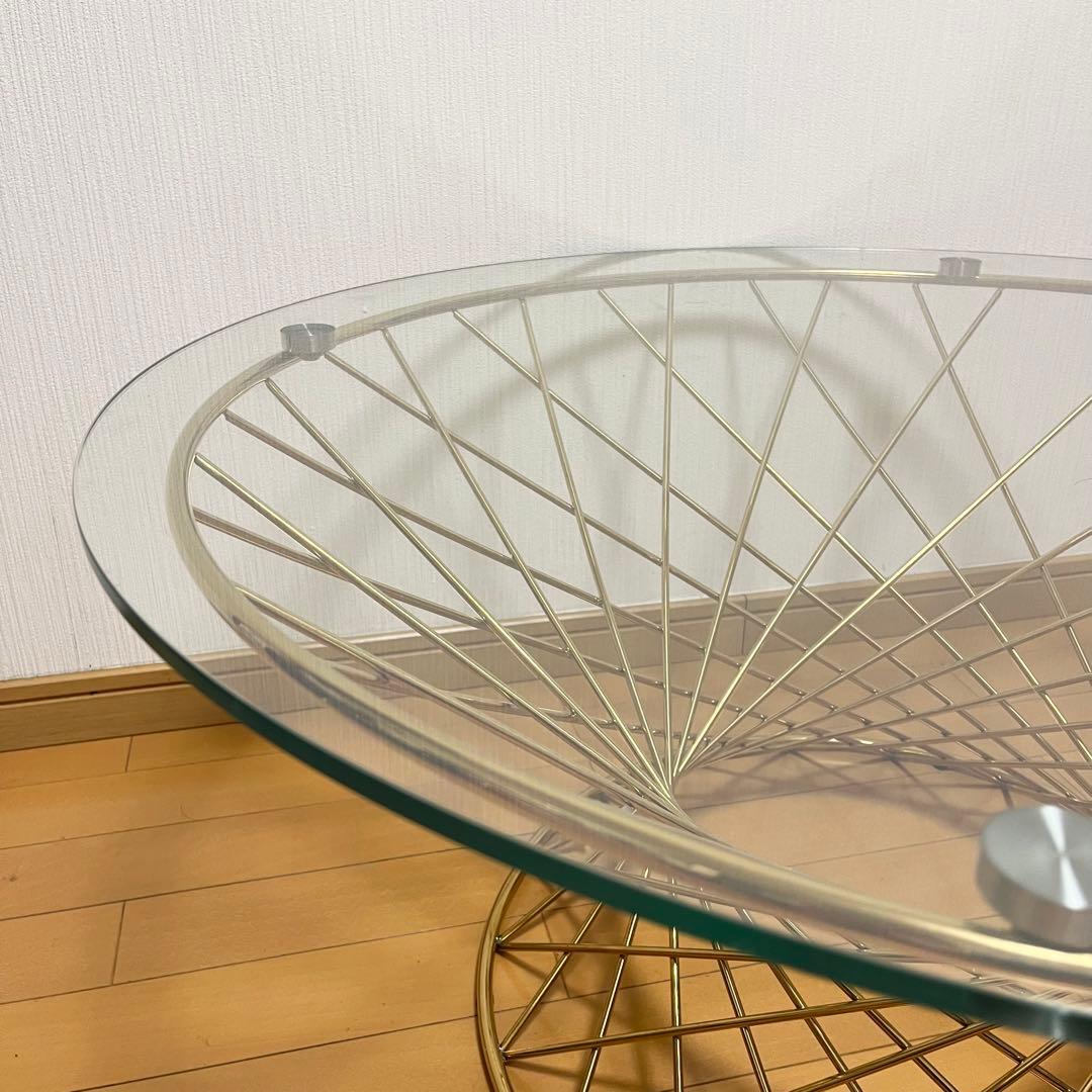 美品 Francfranc フランフラン マーリアコーヒーテーブル ゴールド