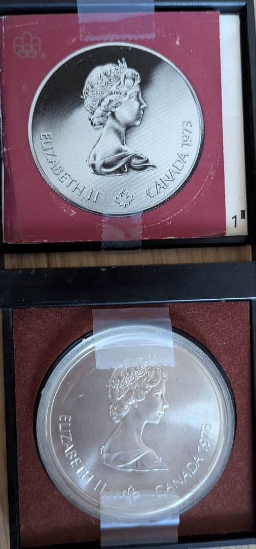 1976モントリオールオリンピック記念銀貨10ドルエリザベス2世肖像