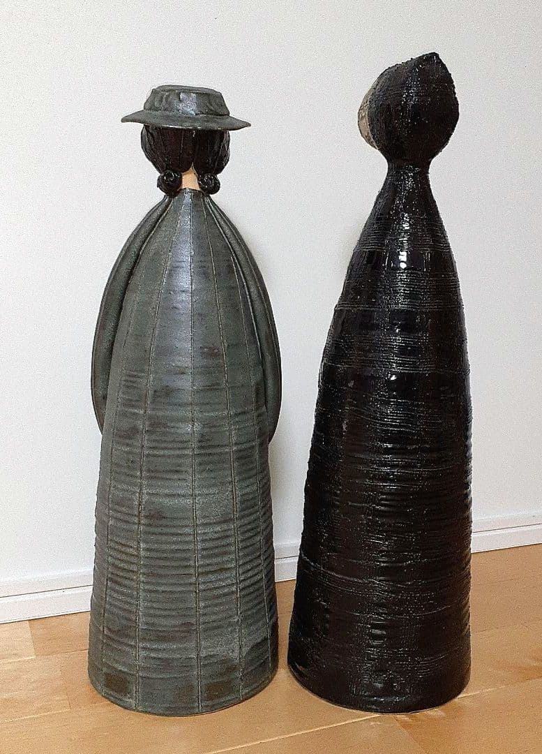 ポタリーメルヘン 　陶器製少女　手作り 2体セット