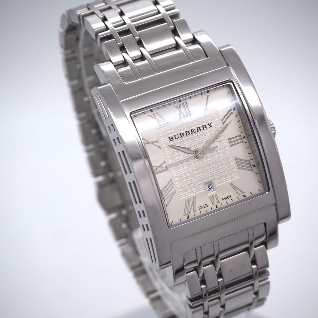 429 稼働 BURBERRY時計　メンズ　ノバチェック　スクエア　BU1550