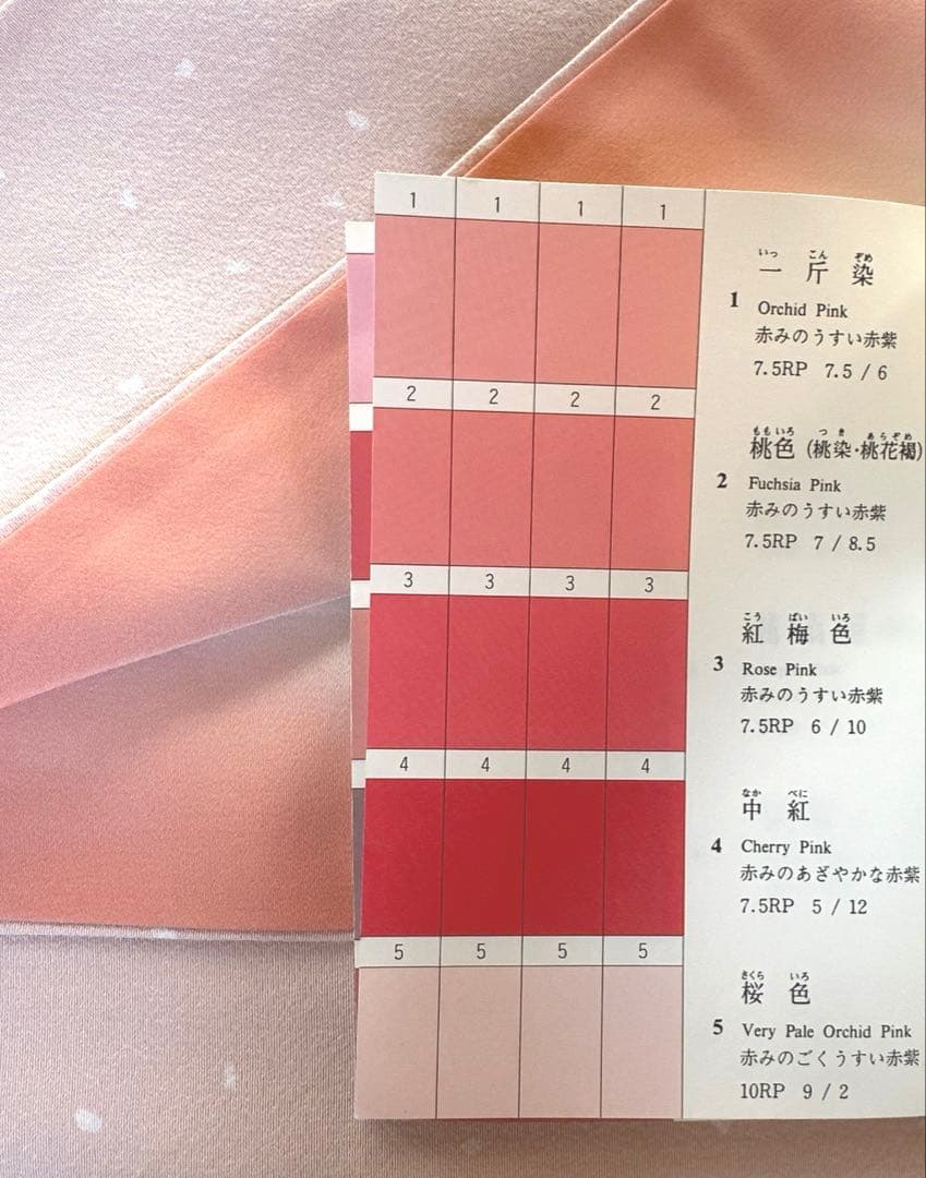 かわいい桜色　花びら舞い散る正絹　小紋