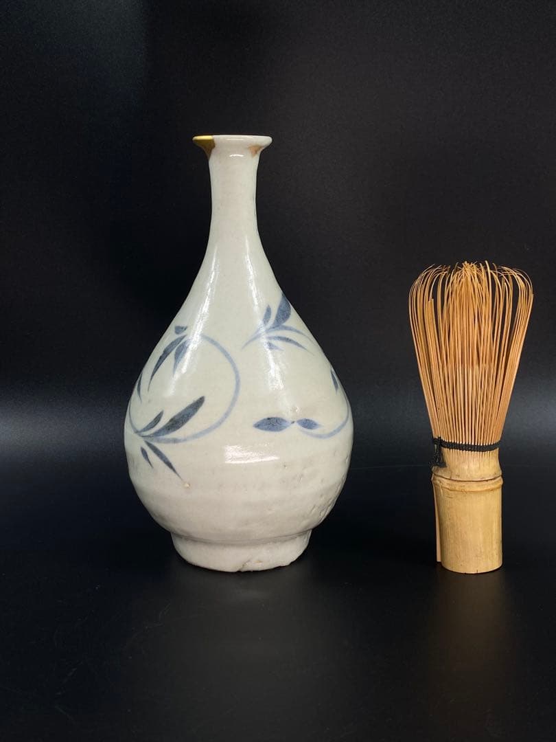 初期古伊万里 徳利 染付 傷有 金継ぎ 参考品 時代品 高16cm