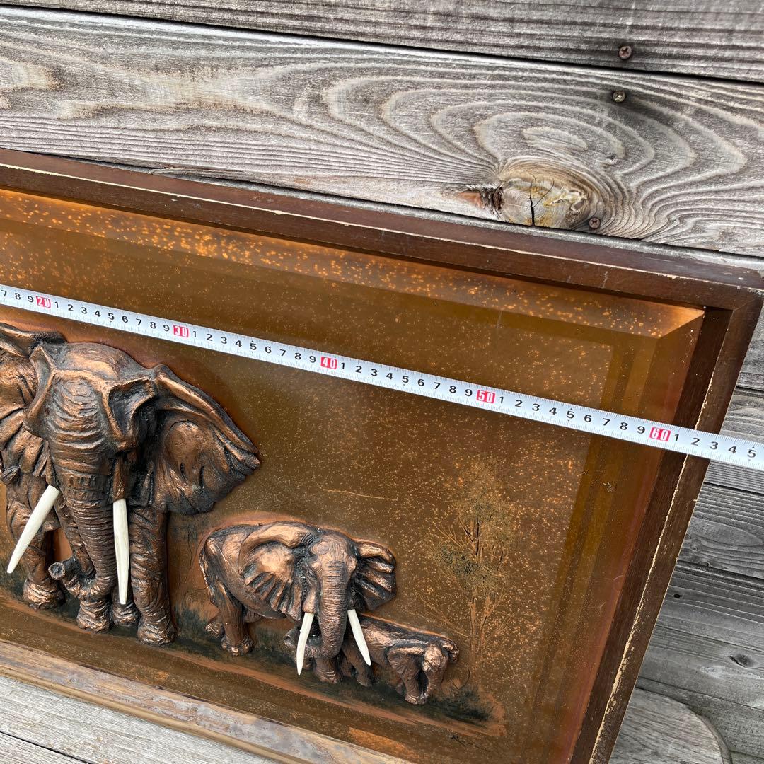 ヴィンテージ銅の象壁掛け