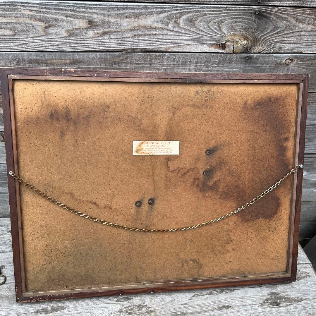 ヴィンテージ銅の象壁掛け