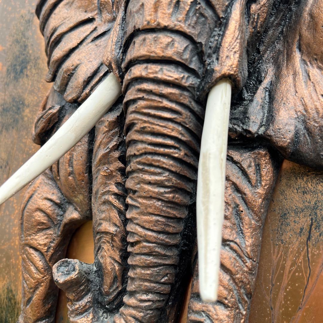 ヴィンテージ銅の象壁掛け