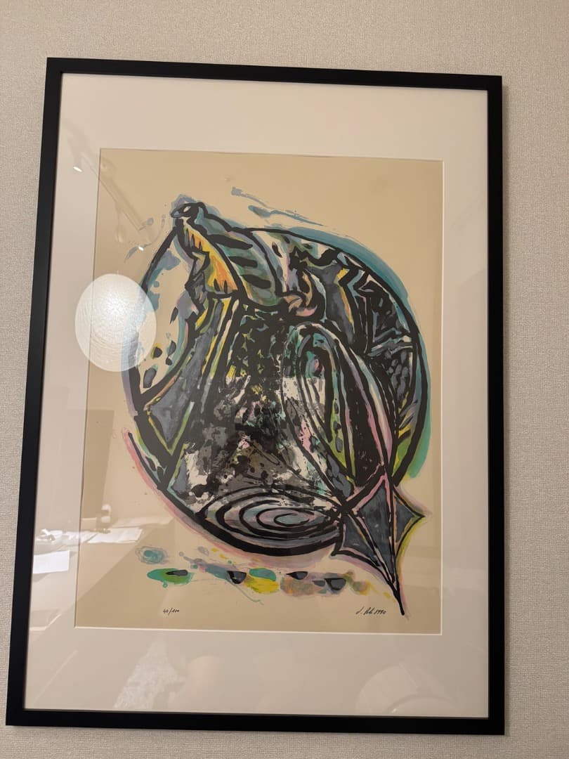 大塚家具購入　リトグラフ　J. Plo 魚の絵画 40/180