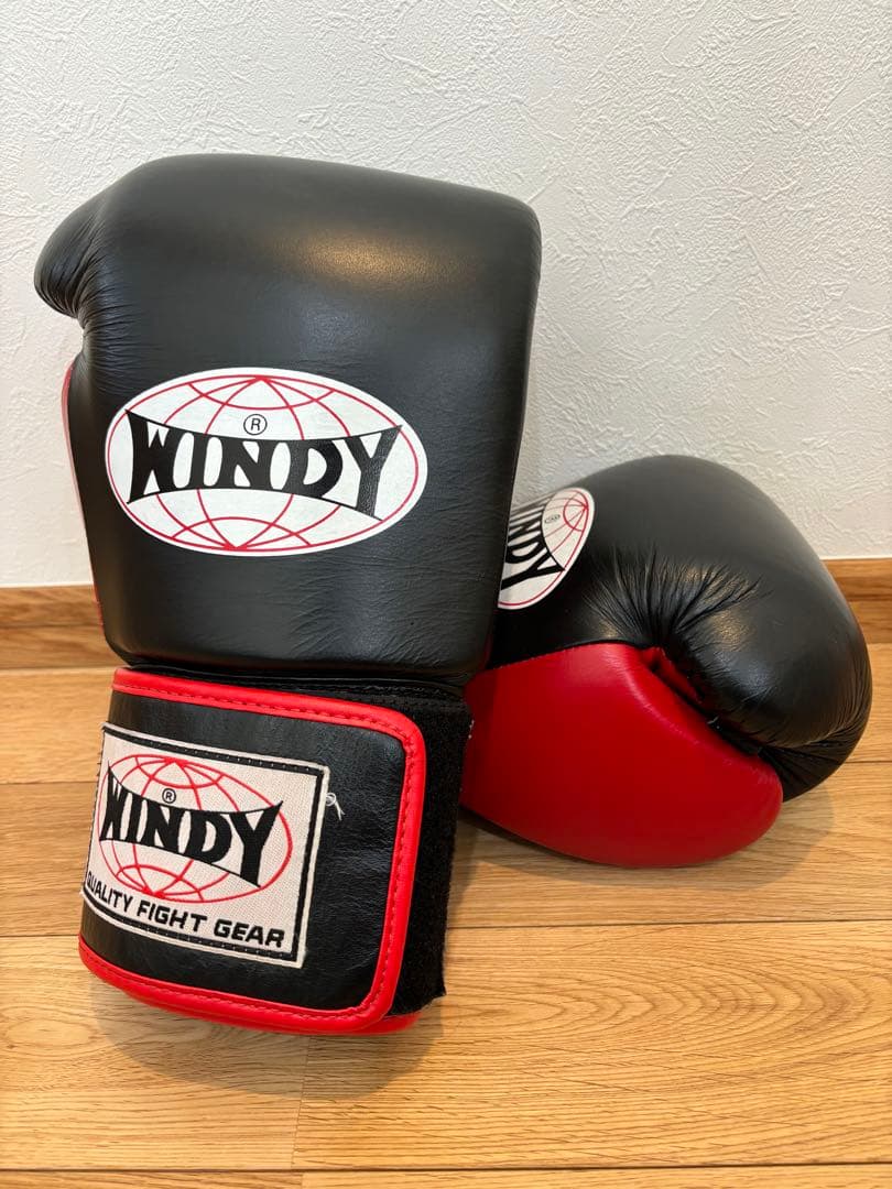 WINDY ボクシンググローブ 黒/赤
