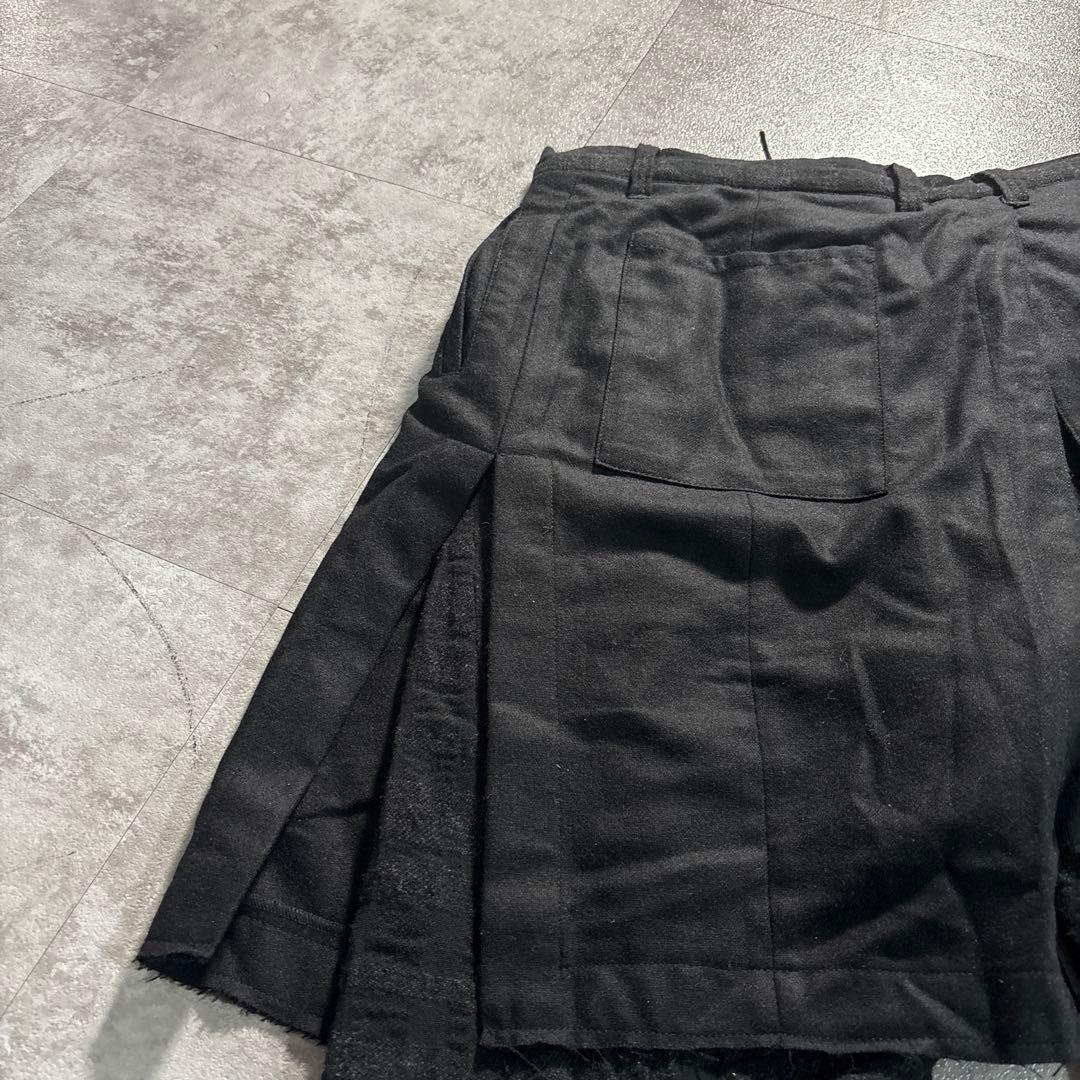 d.hygen ディーハイゲン　ウールレイヤードクロップドパンツ　アルチザン　黒