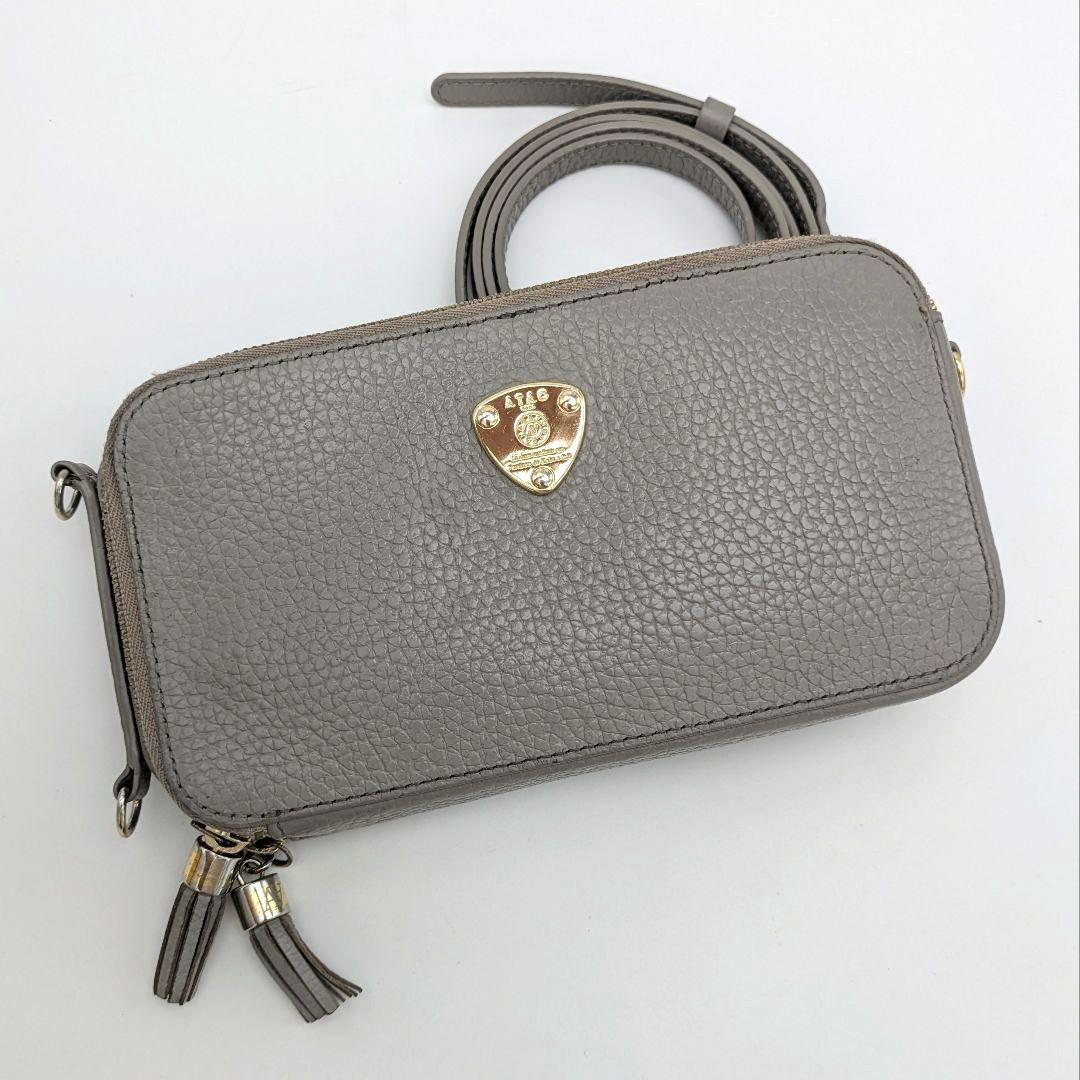 ATAO アミュレット ケリー グレージュ スマホショルダー お財布ポシェット