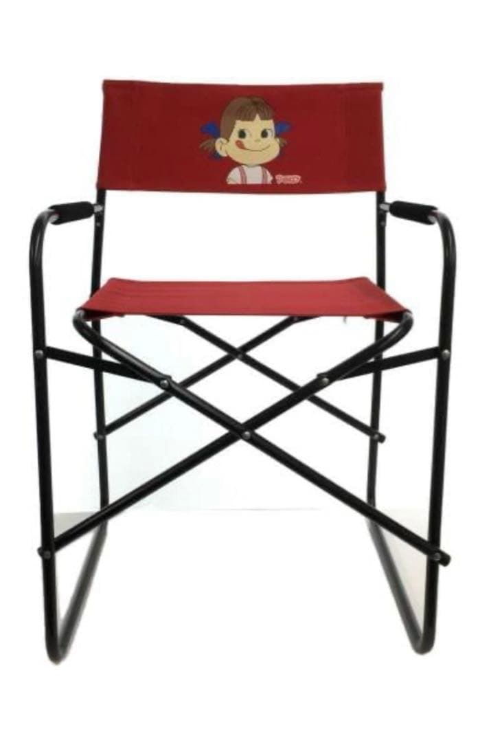 ペコちゃん ディレクターチェア 不二家 高さ約77cm 折りたたみ椅子