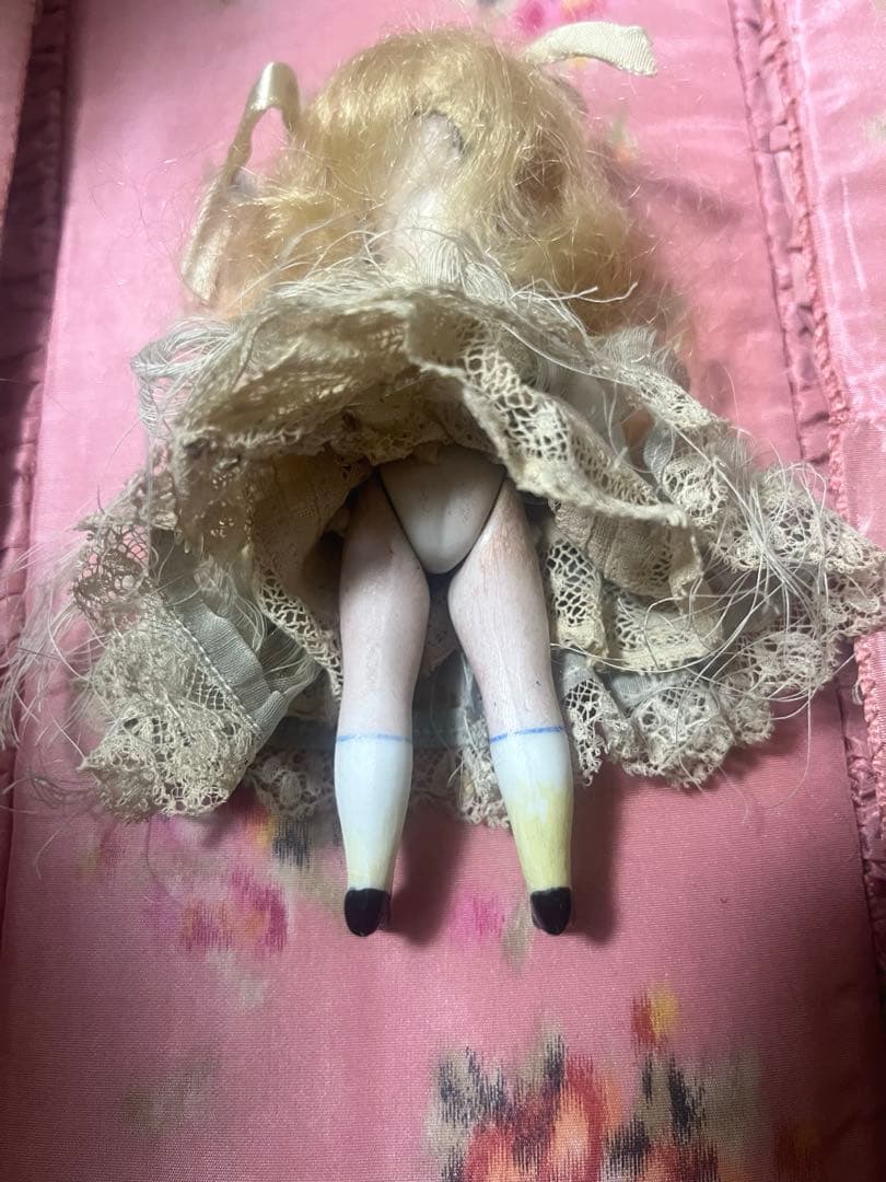 期間限定お値下げ　フレンチミニョネット　アンティーク　ドール　ビスクドール