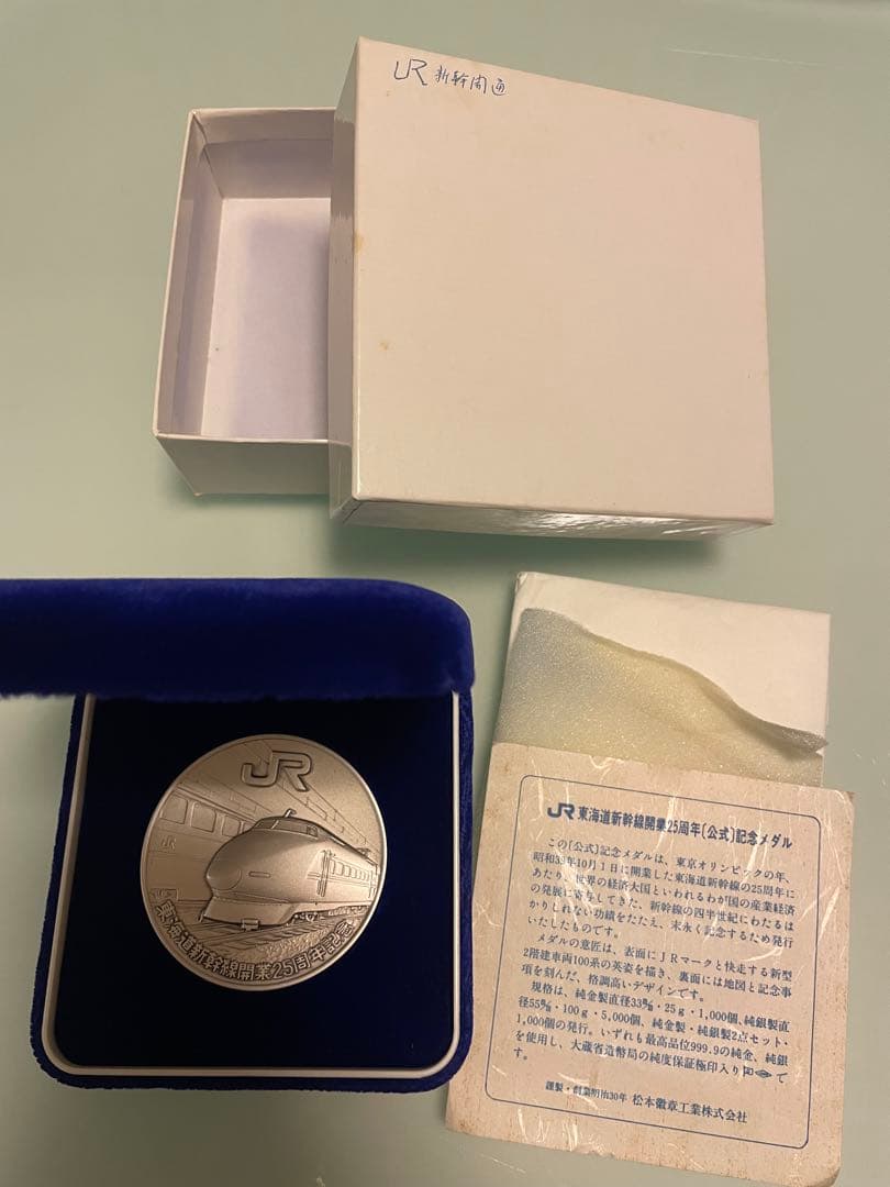 【希少レアモデル】東海道新幹線開業25周年記念メダル　松本微章工業株式会社製