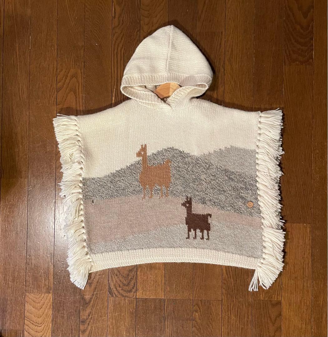 Bonpoint ポンチョ　アルパカ　ボンポワン caramel bonton