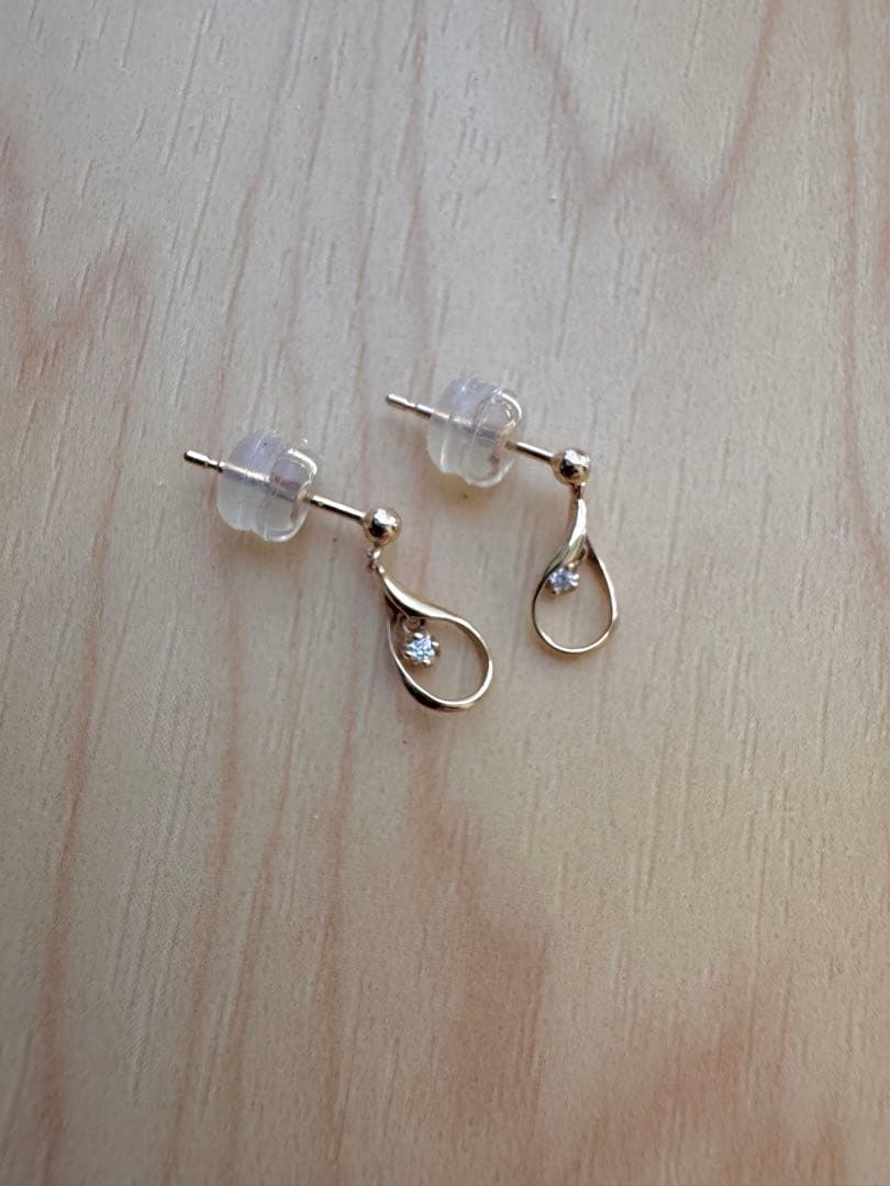 ヴァンドーム青山 K10 ダイヤモンド ドロップ ピアス