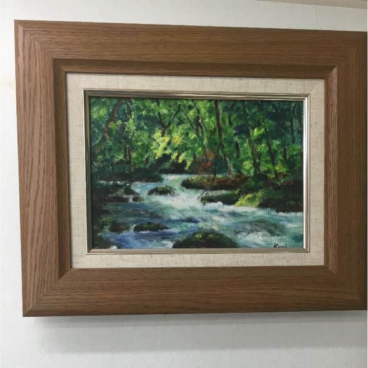 奥入瀬 油絵 SMサイズ