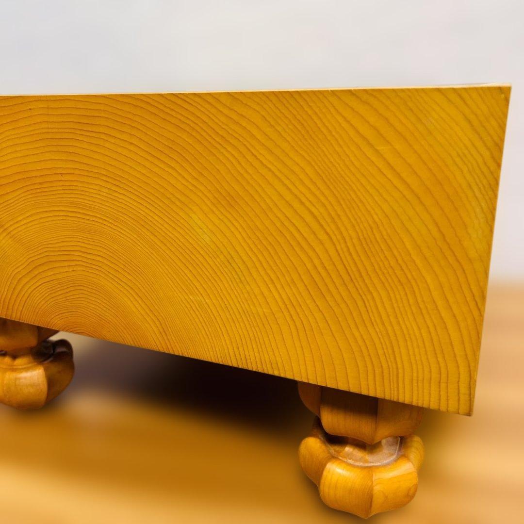 【本榧】脚付碁盤 4.6寸 板目 木表 囲碁 ヘソ有り 19路盤 13kg