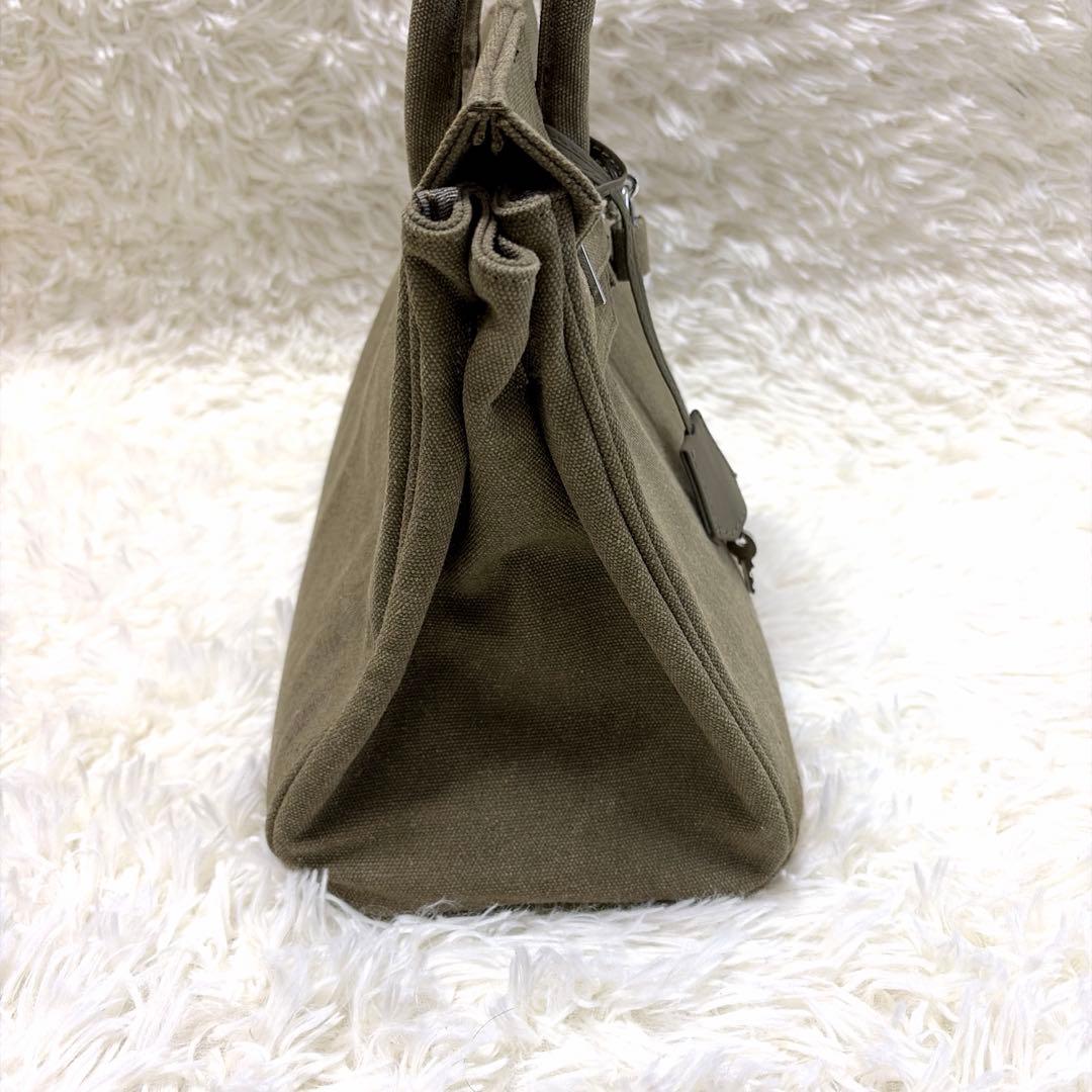 美品⭐︎ヴィンテージ加工 birkin型 オリーブ カーキ キャンパス ミリタリー