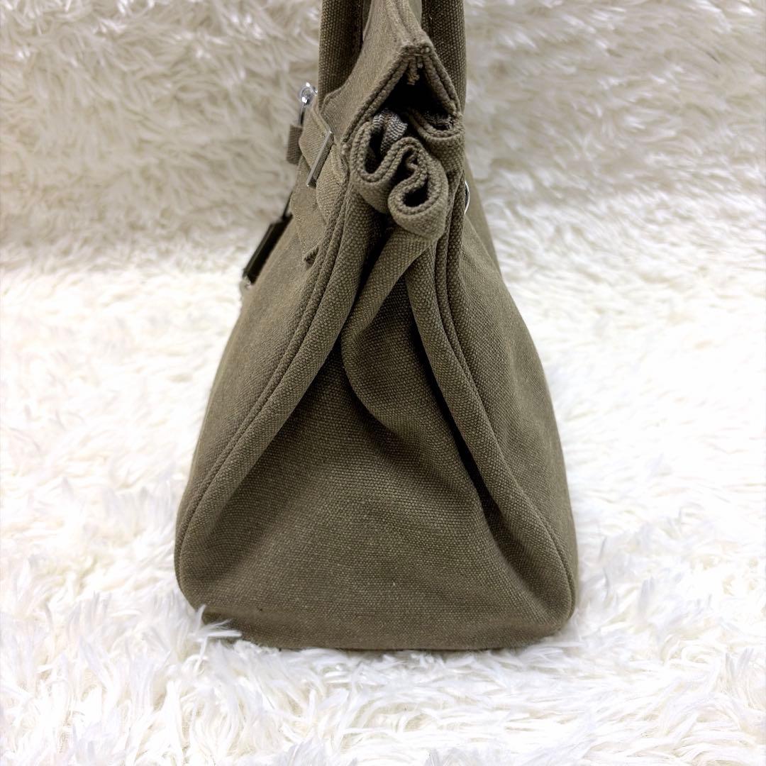 美品⭐︎ヴィンテージ加工 birkin型 オリーブ カーキ キャンパス ミリタリー