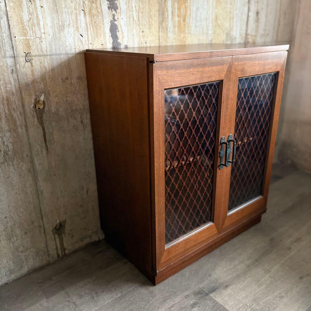 ヴィンテージ　レコードキャビネット　クラシック　約240枚収納可能