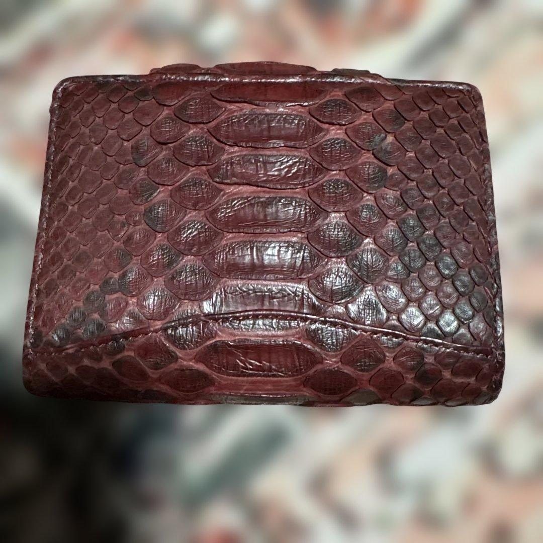 イビザ　パイソン革　二つ折り財布