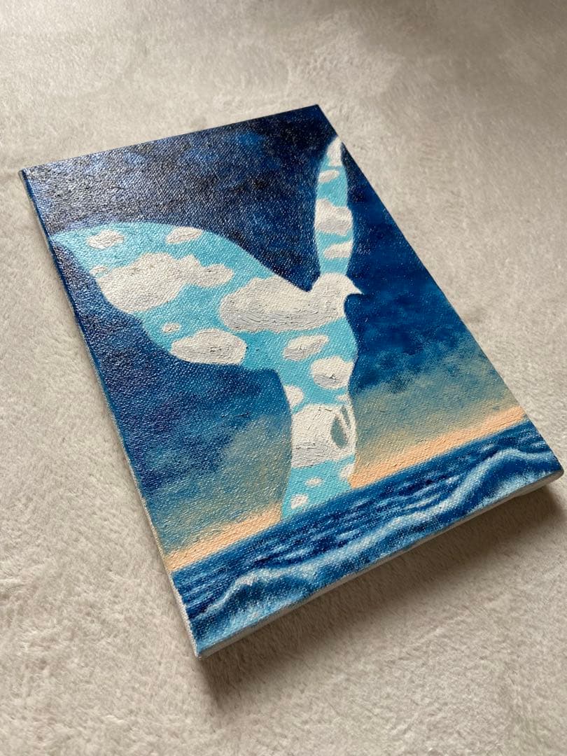 マグリット　肉筆手描きの油絵模写画　大家族