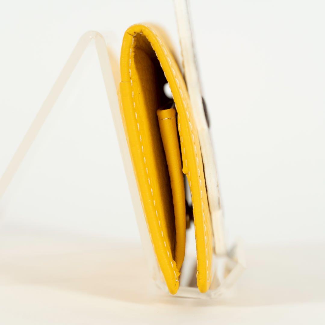 【未使用級✨】キタムラ 犬 箱付き ケース シボ レザー イエロー