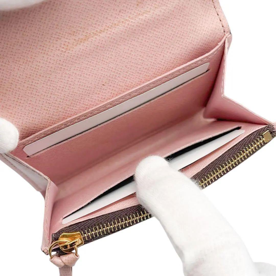 235ルイヴィトン モノグラム 小銭入れ ローズ ポルトモネロザリ