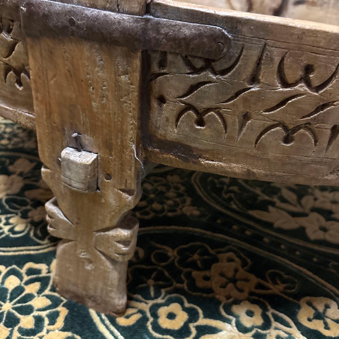 インド　チャパティテーブル　アンティーク