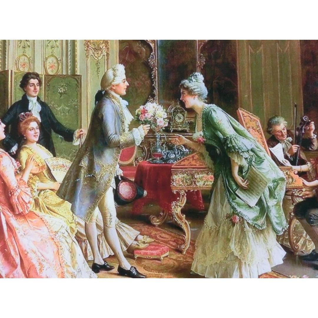 中世ヨーロッパ貴族を描いた額絵 2種よりお選び下さい。A・B