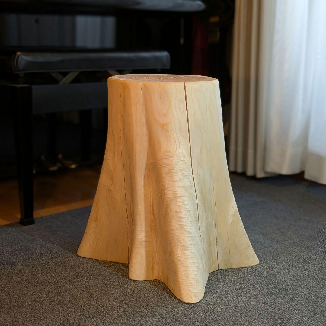 檜　大型　切り株　丸太　椅子　スツール　高さ約44.5㎝
