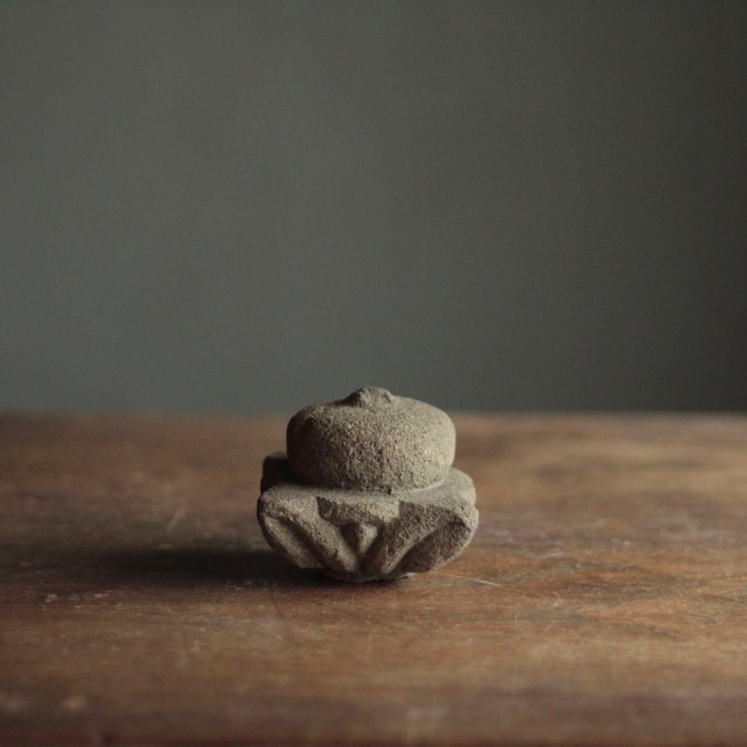 古い 石製 擬宝珠 欠けあり 古美術 仏教美術 古道具 アンティーク