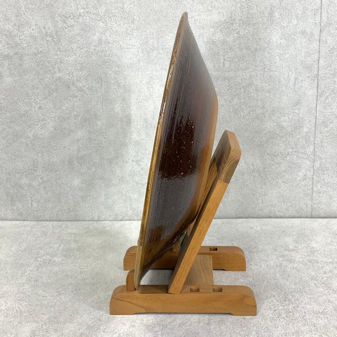 直径 44cm ! 大皿 飾り皿 鶴 飛躍 布志名焼 アンティーク レトロ ①