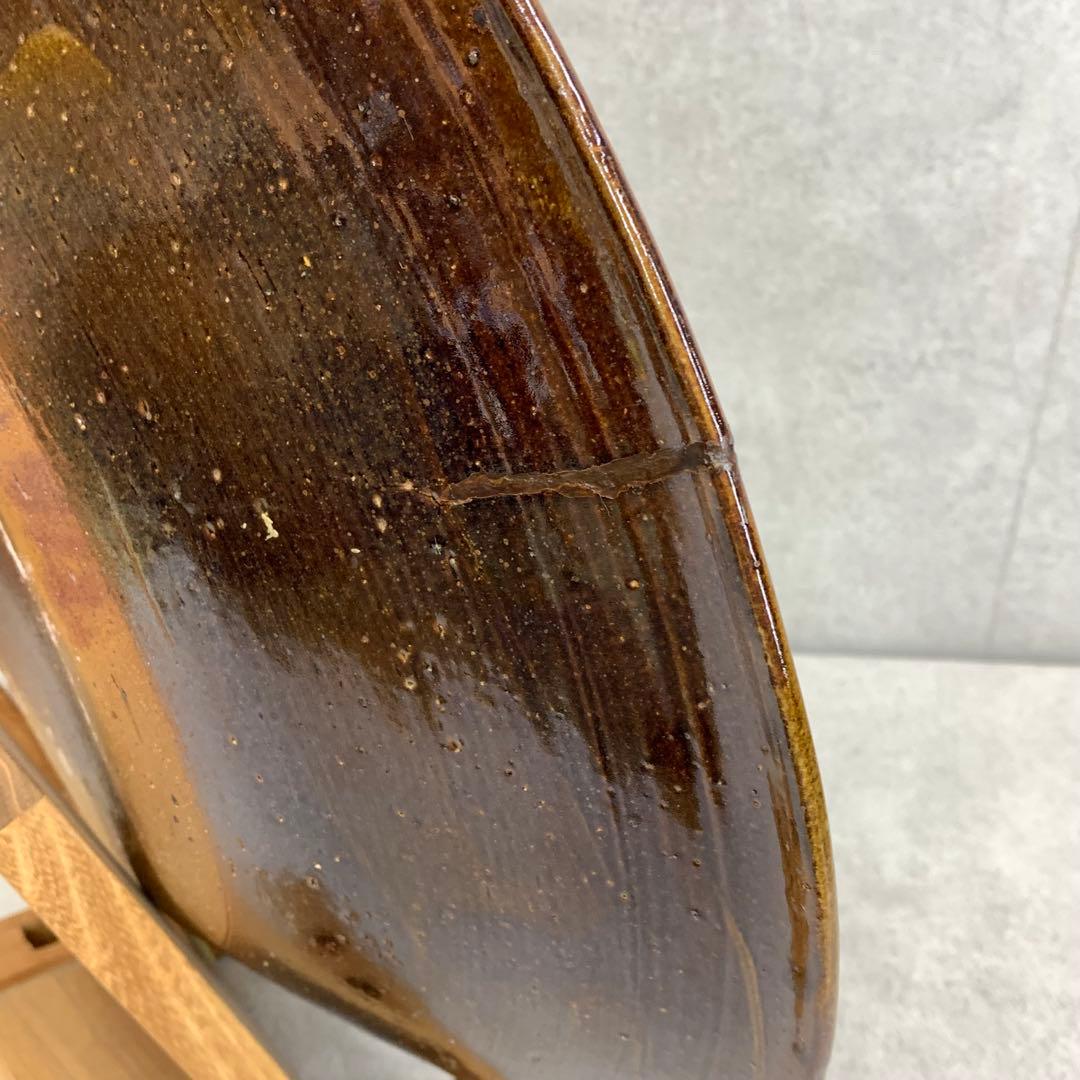 直径 44cm ! 大皿 飾り皿 鶴 飛躍 布志名焼 アンティーク レトロ ①