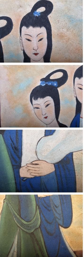 民間美术品　中国時代の油絵　名人？※激安骨董品 Z1340D3-1